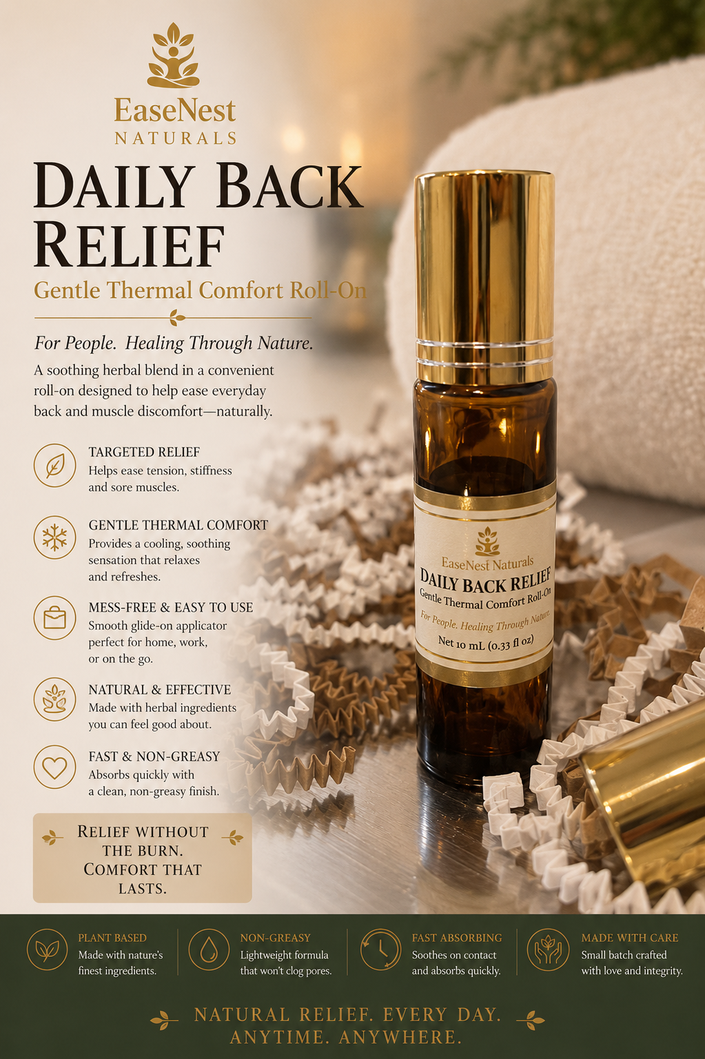 On-the-Go Daily Back Relief - Gentle Thermal Comfort Roll-On - 10 mL