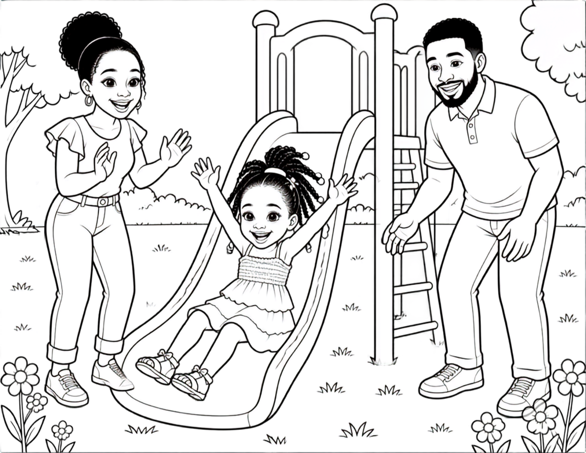 Joy at the Park- Printable PDF Coloring Book