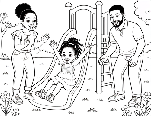 Joy at the Park- Printable PDF Coloring Book