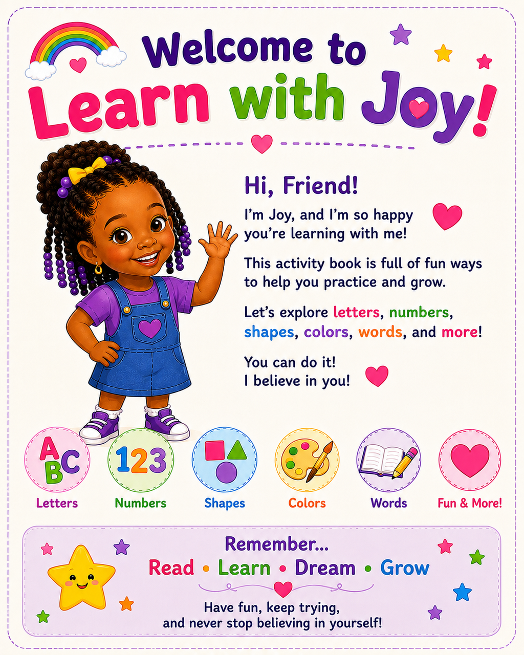 Joy's World Bonus Learning Activity Book