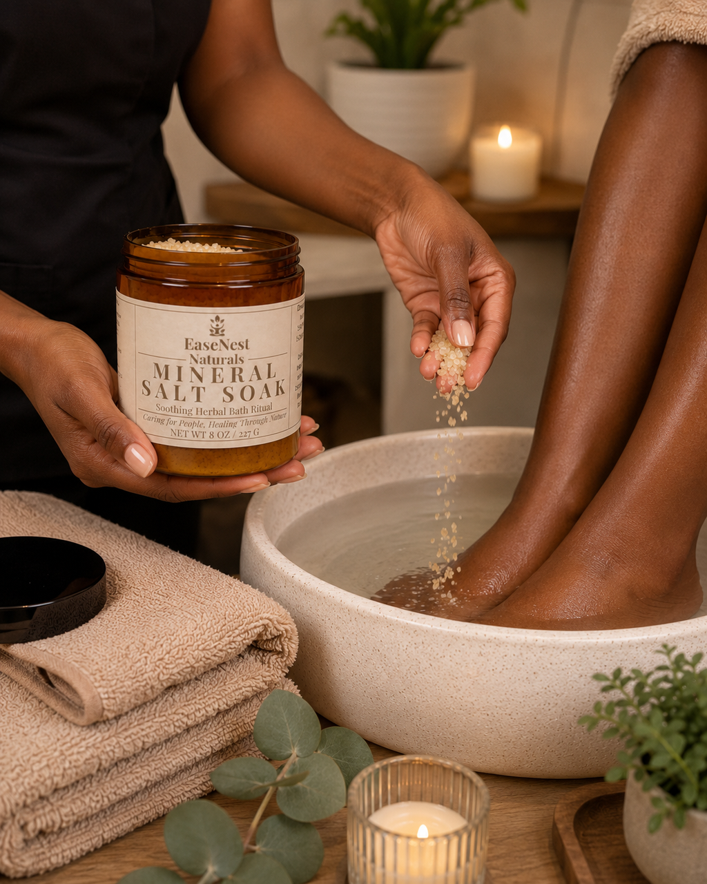 Mineral Salt Soak- Soothing Herbal Bath Ritual